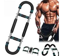 Mr Sculpt Gorilla Bar, Twister Arm Trainer, 40-110lbs Adjustable Forearm Strengthener, The Gorilla Bar for Chest Workout, for Home Workout (blue)