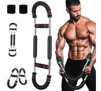 Mr Sculpt-Mr Sculpt Gorilla Bar, Upguard 3 hole Twister Arm Trainer, Mr Sculpt Gorilla Bar, 40-110lb Adjustable Chest Expander, Portable Spring Resistance for Home Exerciser (Red)