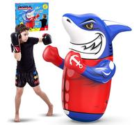 Mr. Shark Inflatable Bopper, 47" Kids Punching Bag Toys with Bounce-Back Action, Uniquely-Designed Durable Indoor & Outdoor Toys for Kids Birthday for 3 4 5 6 7 8 Years Old Boys Girls