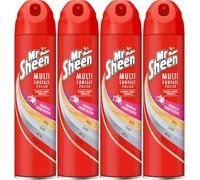 Mr Sheen Multi Surface Polish Spray, For Use on Wood, Plastic, Glass and Metal, Scent: Magnolia & Cherry Blossom 250ml, Pack of 4