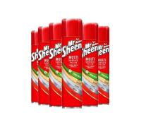 Mr Sheen Multi-Surface Polish Spray Spring Fresh Scent 6 x 250ml Removes Dust and Fingerprints Shines Wood Glass Metal Plastic Leaves Protective Layer Quick-Drying Formula for Household Surfaces
