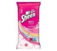 Mr Sheen Multi Surface Wipes l Clean & Dust Wood, Glass Metal & Plastic Surfaces l Scent:Cherry Blossom Size: Pack of 1