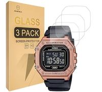 Mr.Shield Screen Protector compatible with Casio W-218H / W218H/ W-218HM-5BV Series [Tempered Glass] [3-PACK] [Japan Glass with 9H Hardness]