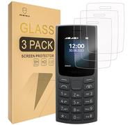 Mr.Shield Screen Protector compatible with Nokia 105 4G [International Version] [Tempered Glass] [3-PACK] [Japan Glass with 9H Hardness]