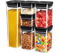 MR.SIGA 6 Piece Airtight Food Storage Container Set for Pantry Organization