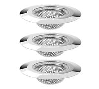 MR.SIGA Bathtub Sink Strainer, Stainless Steel Shower Bathtub Drain Hair Catcher, Bathroom Sink Drain Strainer, 3 Pack