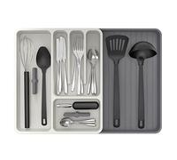 MR.SIGA Expandable Silverware Organizer, Flatware Organizer for Drawer, Utensil Organizer and Adjustable Cutlery Tray for Kitchen Drawer, White