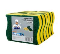 MR.SIGA Heavy Duty Scrub Sponges, Dishwashing Sponges, 12 Count