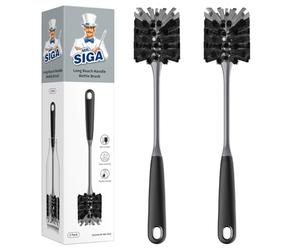 MR.SIGA Long Handle Bottle Brush, Cleaning Brush for Water Bottle, Glassware, 2 Pack