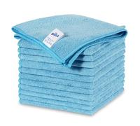 MR.SIGA Microfibre Cleaning Cloths, Streak Free Microfibre Towels, 12 Pack | All-purpose Microfibre cloths, ultra absorbent, reusable household cleaning towels, Sky Blue, 32 x 32 cm(12.6 x 12.6 inch)