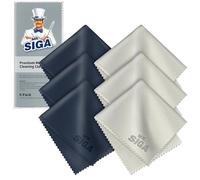 MR.SIGA Microfibre Glasses Cleaning Cloth, Spectacle Cleaner Cloth, 6 Pack | Microfibre Cleaning Cloths for Lens, lint free glasses cloth for camera, screen, glasses lens cleaner, 15 x 18 cm(6 x 7 inch)