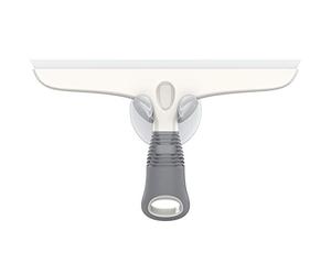 MR.SIGA Multi-Purpose Squeegee for Window, Glass, Shower Door, Car, Heavy Duty Window Scrubber, Suction Hook Included, 10 inch, White & Gray