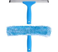 MR.SIGA Professional Window Cleaning Combo - Squeegee & Microfiber Window Scrubber, 10"