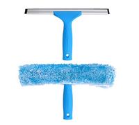 MR.SIGA Professional Window Cleaning Combo - Squeegee & Microfiber Window Scrubber, 10"