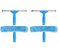MR.SIGA Professional Window Cleaning Combo - Squeegee & Microfiber Window Scrubber, 10" (Pack of 2)