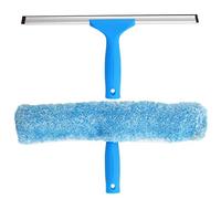 MR.SIGA Professional Window Cleaning Combo - Squeegee & Microfiber Window Scrubber, 14"