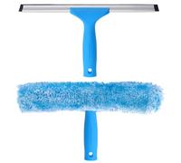 MR.SIGA Professional Window Squeegee & Microfibre Window Scrubber, 14 inch | 2 in 1 squeegee window cleaner tool