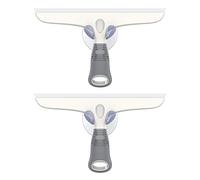 MR.SIGA Silicone Squeegee for Shower Doors, 10 inch, White & grey, 2 Pack