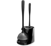 MR.SIGA Toilet Plunger and Bowl Brush Combo for Bathroom Cleaning, Black,...