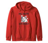 Mr Silent But Deadly | Funny Frenchie Fart Dog Owner Gift Zip Hoodie