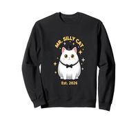 Mr Silly cat Groom Est 2026 Wedding Couples Party Sweatshirt