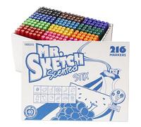 Mr. Sketch Scented Stix Markers, Fine Tip, Assorted Colors, 216 Count
