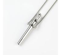 Mr. Slim Stainless Steel Applicator - Discreet Dosing Tool for Energy Sniff - Stylish Design Includes Necklace Various Sizes and Colours (Silver, Mr. Slim - One)