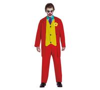 Mr Smile Mens Fancy Dress Joker Clown Comic Book Villain Mens Halloween Costume