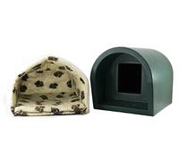 Mr Snugs Katden Dark Green Cat Kennel With Mattress & Liner