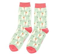Mr Sparrow Llamas on Duck Egg Womens Novelty Ankle Socks Adult One Size