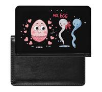 Mr Sperm Meet Ms Egg Passport Holder Cover PU Leather Passport Wallet Organizer Protector Slim Travel Accessories