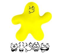 MR SPLATMAN Age 3+, Bendy, Stretchy, Squishy, Stress Relief Toy, Your Anxiety and Tension Reduction Companion, Throw it Against the Wall or Ground and it'll Reshape, with Fun Graphic Faces (Yellow)