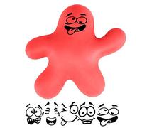MR SPLATMAN Age 3+, Bendy, Stretchy, Squishy, Stress Relief Toy, Your Anxiety and Tension Reduction Companion, Throw it Against the Wall or Ground and it'll Reshape, with Fun Graphic Faces (Red)