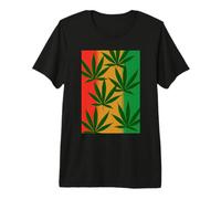Mr Spliffy Red Yellow Green Rasta 420 Cannabis Leaf Stoner Premium T-Shirt