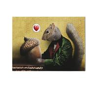 (Mr. Squirrel Loves His Acorn=8618) Canvas Print DIY Framed Kit Wall Art for Living Room Bedroom Retro Farmhouse Decor 16x20 inch