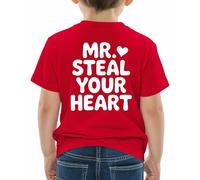 Mr Steal Your Heart - Funny Valentine Design for Toddlers T-Shirt Red