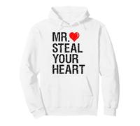 Mr Steal Your Heart - Funny Valentine's Day Distressed Style Pullover Hoodie