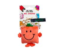 Rainbow Designs Mr Strong Plush Keyring - Soft Red Plush Character Keychain with Gold Clip - Charming Mr Men Collection Bag Charm Accessory for Bags, Keys & Pushchairs