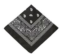 Mr Sweeney Todd Black Bandana for Men & Women - 100% Cotton Paisley Bandana 55 x 55 cm (22 x 22 in) - Head Scarf, Headband, Neckerchief, Handkerchief - Soft & Machine Washable