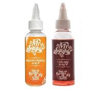 Mr Syrups Blood orange, Cherry Combo Pack of 2 Flavoured Syrup - 60ml Bottle, Low Calorie, Vegan Flavoured Sugar Free syrup for Coffee, Cocktails,Mocktails, Iced Tea, Milkshakes & Baking