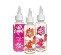 Mr Syrups Candy Floss, Blood Orange, Raspberry Combo Set Pack of 3 Delicious Flavoured Syrup - 60ml Bottle, Flavoured Sugar Free syrup for Coffee, Cocktails, Mocktails, Iced Tea, Milkshakes & Baking