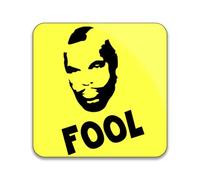 Mr T Fool The A Team Yellow Pack of 10 Square Stickers - 55mm x 55mm