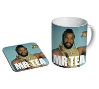 Mr T Mr Tea A Team Funny Ceramic Coffee MUG + Coaster Gift Set …