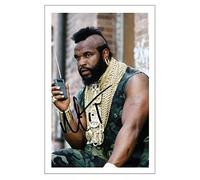 MR T Signed 6X4 Inch Photo Print Pre Printed Signature THE A - TEAM, BA Baracus Autograph Gift