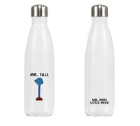 Mr. Tall Stainless Steel Water Bottle - 500ml | 26cm x 7cm Reusable Drink Bottle | Official Mr Men Gift | Proudly Printed in The UK | Eco-Friendly & Durable Design