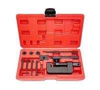 MR TANGMEN 13 pcs Motorcycle Chain Breaker Set, Chain Removal Tool, Chain Cutter, Chain Rivet Tool for Cam & 25 to 630 Chains