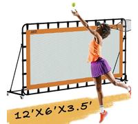 MR Tennis Rebounder 12’x6’, Adjustable Tilt Rebound Net, Multi-Sport Training Bounce Back Net