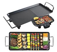 Mr. Teppanyaki Electric BBQ Table Top Grill with Adjustable Temperature - 1500W Indoor Grill with Oil Drip Tray - Electric Griddle for Dinner Parties