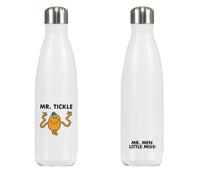 Mr. Tickle Stainless Steel Water Bottle - 500ml | 26cm x 7cm Reusable Drink Bottle | Official Mr Men Gift | Proudly Printed in The UK | Eco-Friendly & Durable Design