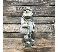 Mr Toad Frog Figure Stone Statue Ornament Outdoor Garden Frost Proof